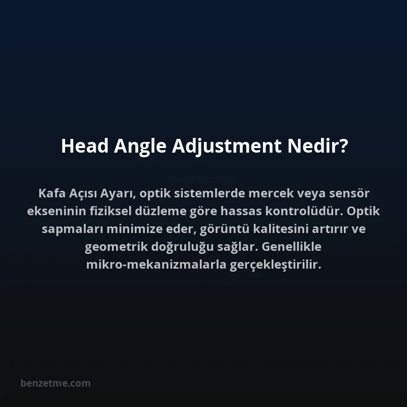 Head Angle Adjustment Nedir?