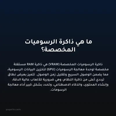 ما هي ذاكرة الرسوميات المخصصة؟
