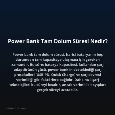Power Bank Tam Dolum Süresi Nedir?