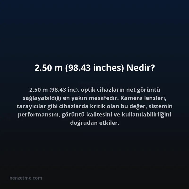 2.50 m (98.43 inches) Nedir?