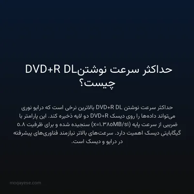 حداکثر سرعت نوشتن DVD+R DL چیست؟