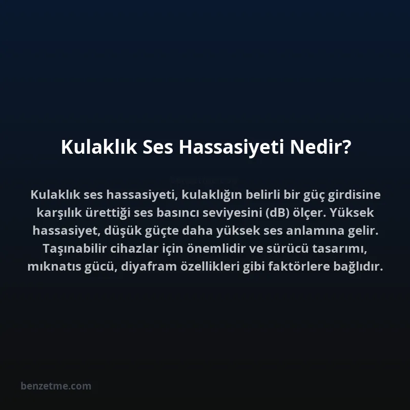 Kulaklık Ses Hassasiyeti Nedir?