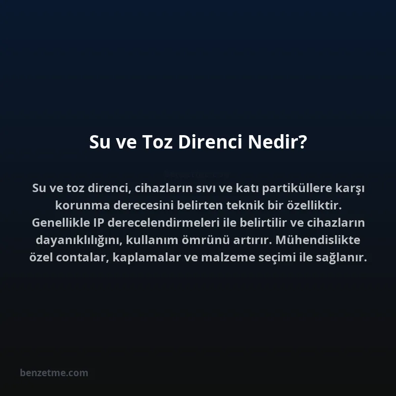Su ve Toz Direnci Nedir?
