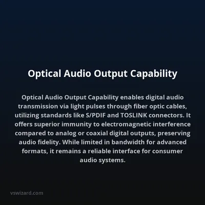 Optical Audio Output Capability