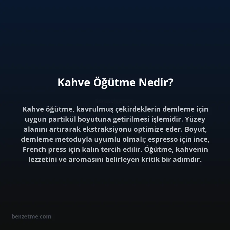 Kahve Öğütme Nedir?