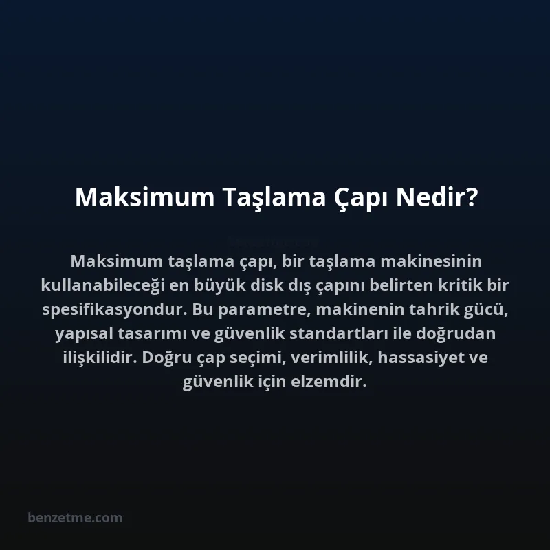 Maksimum Taşlama Çapı Nedir?