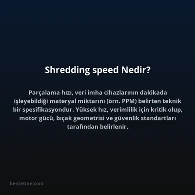 Shredding speed Nedir?