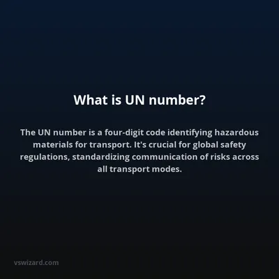 What is UN number?