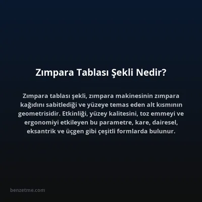 Zımpara Tablası Şekli Nedir?