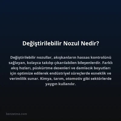 Değiştirilebilir Nozul Nedir?