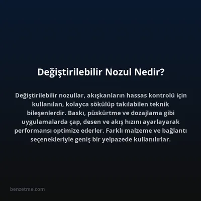 Değiştirilebilir Nozul Nedir?