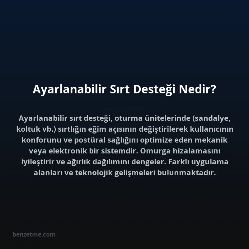 Ayarlanabilir Sırt Desteği Nedir?