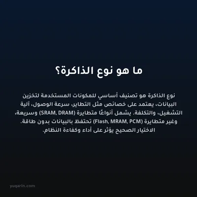 ما هو نوع الذاكرة؟
