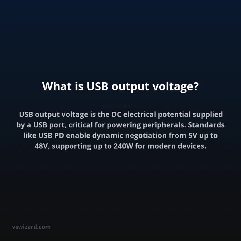 What is USB output voltage?