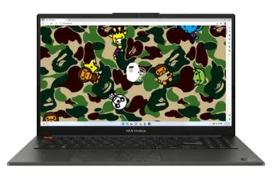 Resim Asus Vivobook S 15 Oled Bape Edition K5504Va Core I9 13900H Iris Xe 16Gb 512Gb