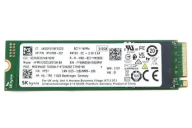 Resim SK Hynix BC711 NVMe M.2 2280 512GB kapasiteli