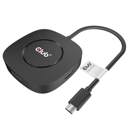 Resim CLUB3D USB-C 3.2 Gen 1 MST Hub DisplayPort 1.4 Üçlü Monitör Adaptörü