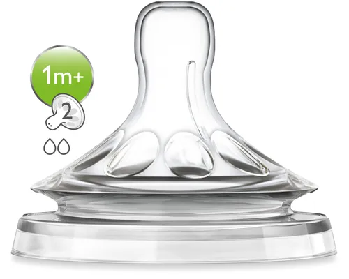 Karşılaştırma Philips AVENT Natural Yavaş Akış Biberon Emziği, 1 ay+, 2'li Paket İle Philips AVENT Antikolik Biberon Emziği SCF424/47