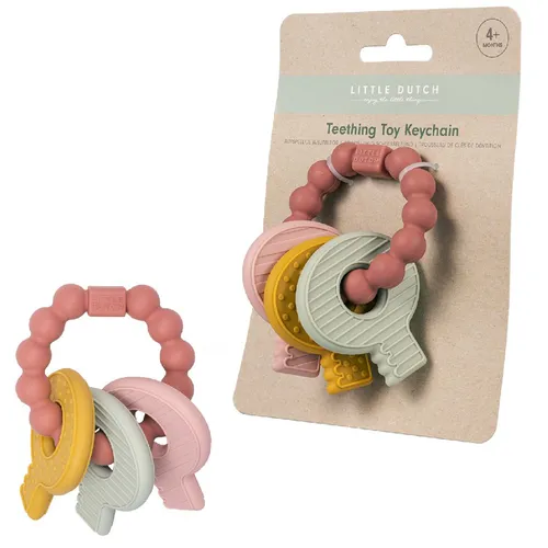 Resim Rubo Toys Little Dutch Silikon Diş Kaşıyıcı Anahtarlık, Pembe