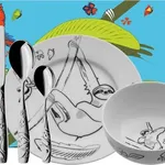 WMF 12.8606.9964 bebek çatal bıçak takımı, Çok renkli, Paslanmaz çelik Porselen, Paslanmaz çelik