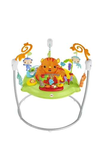 Karşılaştırma Fisher-Price Gürleyen Yağmur Ormanı Bebek Jumperoo İle Bright Starts Disney Nemo Deniz Aktivite Atlama Koltuğu Mavi