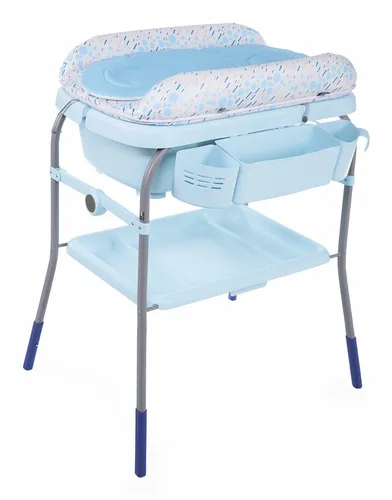 Resim Chicco Cuddle & Bubble Mavi Bebek Alt Değiştirme Masası