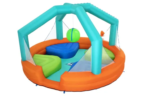 Karşılaştırma Bestway H2OGO! Dodge & Drench Şişme Su Parkı 4.5m x 4.5m x 2.68m İle Jumbo Oyun Yuvası Çiftlik