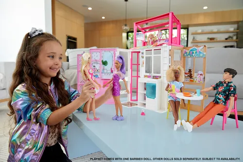 Barbie Tatil Evi Bebek ve Oyun Seti