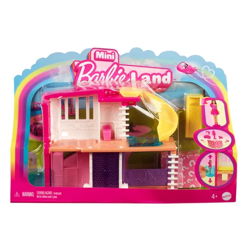 Barbie Mini BarbieLand Oyuncak Ev Oyun Seti, 1.5 İnç Bebek ve Aksesuarları ile