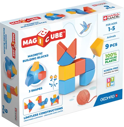 Resim Geomag MagiCube 3 Boyutlu Yapı Blokları Geri Dönüşümlü Hayvanlar