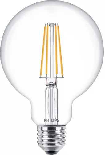 Karşılaştırma Philips LED Ampul {request()->input('language_config')['common']['with']} Philips Şeffaf LED Flamanlı Ampul G93 E27 (60W Eşdeğeri)