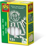 SES Creative Beyaz Tebeşir, 12 Adet