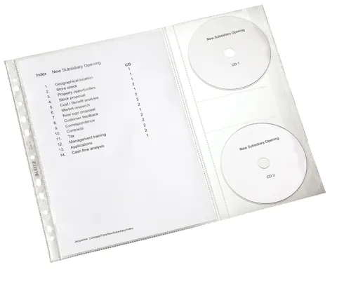 Karşılaştırma Esselte A4 Sayfa Koruyucuları {request()->input('language_config')['common']['with']} Leitz Premium A4 CD Cebi