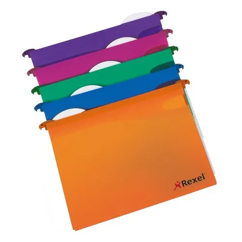 Resim Rexel Multifile Extra Foolscap Askılı Dosya, 15mm, Karışık (10'lu Paket)