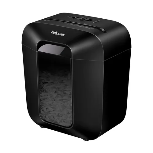 Resim Fellowes LX25 LX Serisi 6 Yaprak Çapraz Kesim Kağıt Öğütücü, 11.5 Litre Hazneli, P4 Yüksek Güvenlik, Siyah