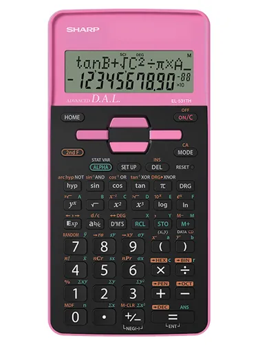 Resim Sharp EL-531THBPK (ROSA) Cep Bilimsel Hesap Makinesi - Siyah/Pembe