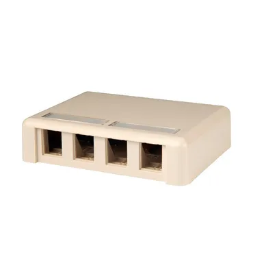 Resim Legrand 404HDJ4 Elektrik Priz Kutusu RJ-45 4 Bağlantı Noktalı Beyaz Plastik