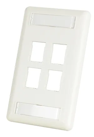 Resim Legrand HDJ 4 Port Tekli Priz Etiketli Yüz Plakası