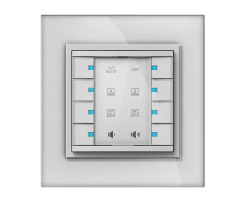 Resim Vivolink VLCP8B 8 Modül 8 Düğmeli Push-button Panel Beyaz