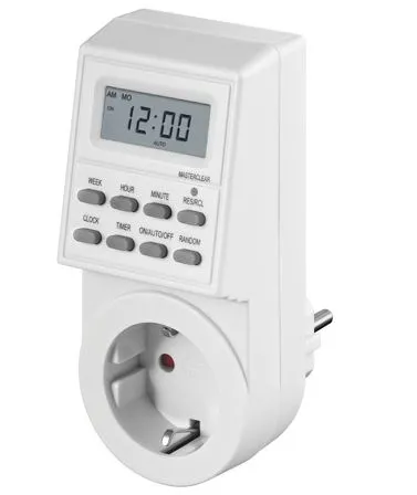 Karşılaştırma Microconnect GRUTIMIMER1 Günlük/Haftalık Elektrikli Zamanlayıcı Beyaz {request()->input('language_config')['common']['with']} Techly IWP-ADP-TM4 Kompakt Dijital Zamanlayıcı