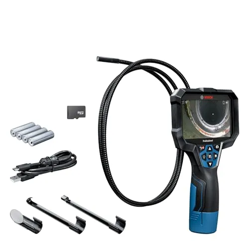 Karşılaştırma Bosch GIC 120 C Pro Endüstriyel Muayene Kamerası 8.5mm Esnek Prob İle Bosch GIC 12V-5-27 C PROFESSIONAL Endüstriyel Muayene Kamerası, 12V Sistem, 5" Ekran, 27mm Kamera Başı