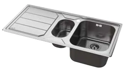 Resim Whirlpool AM 1050 IX/LH Paslanmaz Çelik Mutfak Evyesi