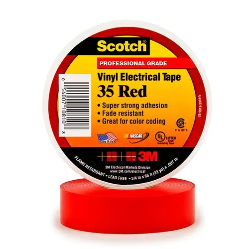Resim 3M 7100238735 Elektrik Bandı - Vinil, 0.75 inç x 60 ft, Siyah