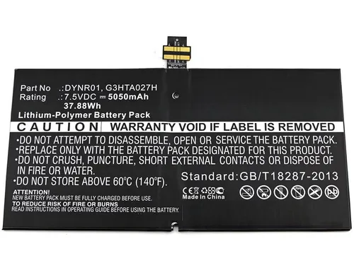 Resim CoreParts TABX-BAT-MIS172SL LiPo Endüstriyel Şarj Edilebilir Pil 5050mAh 7.5V