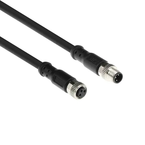Endüstriyel M8A 3-pin Sensör Kablosu, Erkek - Dişi, 5m