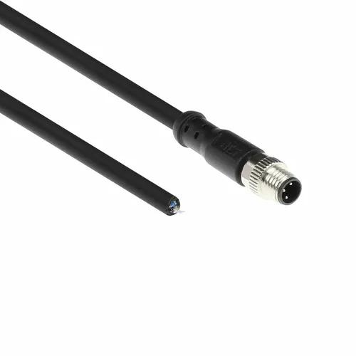 اَکت Endüstriyel M8A 3-Pin Sensör Kablosu, Erkek - Açık Uç, 3m