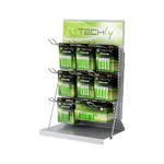 Techly I-TLY-BATTERY1 Perakende Ekran Standı 50cm Yükseklik Pil Satış Ünitesi