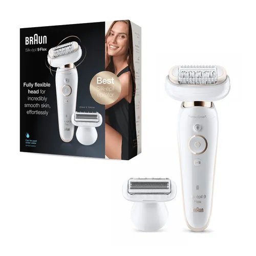 Karşılaştırma Braun Silk-épil 9 Epilatör 81688635 İle Rowenta Skin Respect Epilatör - Islak Kuru Kullanım, 24 Cımbız, LED Işık