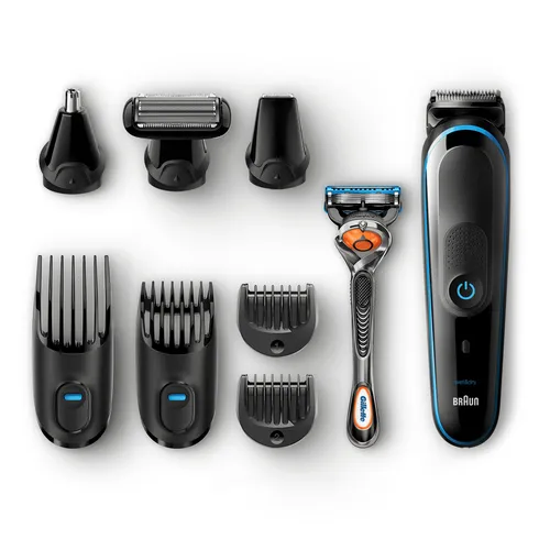 Resim Braun Multigroomer 9'u 1 Arada Tıraş Makinesi MGK5080 - Islak ve Kuru Kablosuz Saç ve Sakal Tüy Kesme Makinesi