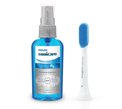 Karşılaştırma Philips Sonicare BreathRx Alkol İçermeyen Dil Spreyi 2 oz İle Philips Sonicare TongueCare+ Dil Temizleyici Başlangıç Seti HX8071/10